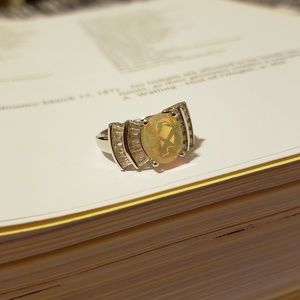 ethiopian opal sterling silver ring